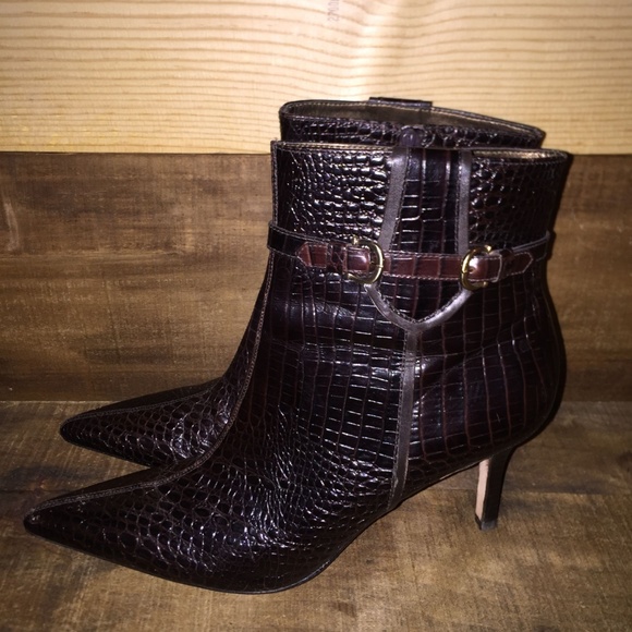 Ann Taylor Ankle Boots Dark Brown Size 9 - Picture 3 of 8